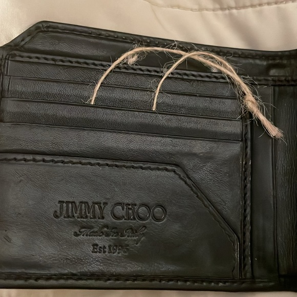 Black green brown leather leather made in Italy not china jimmy choo camo wallet - Picture 3 of 6